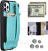 TOOVREN Wallet Case for iPhone 12/12 Pro Lanyard with Strap, Compatible with iPhone 12 6.1" 2020,Slim Designer Wallet Protective Case with Card Ho...